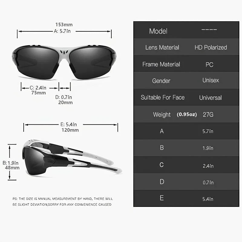 Unisex Polarized UV400 Sports Sunglasses | Cycling & Driving Polarized Sunglasses QXL