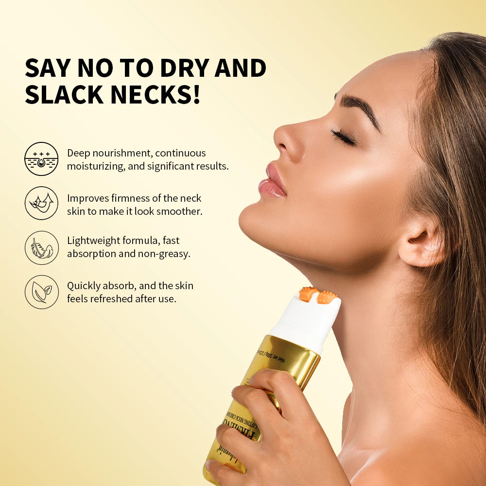 AH-8 Firming Neck Cream with Roller – Lifting & Smoothing Neck Firming Cream QXL