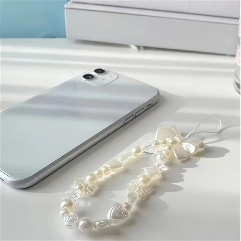 2-Pack White Butterfly Heart Wrist Lanyard | ID Badge & Key Strap Wrist Lanyard QXL