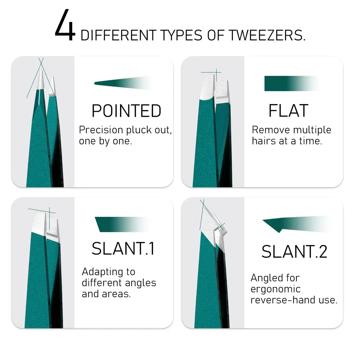Colorful Stainless Tweezers Set – Eyelash & Eyebrow Tools Tweezers Set QXL