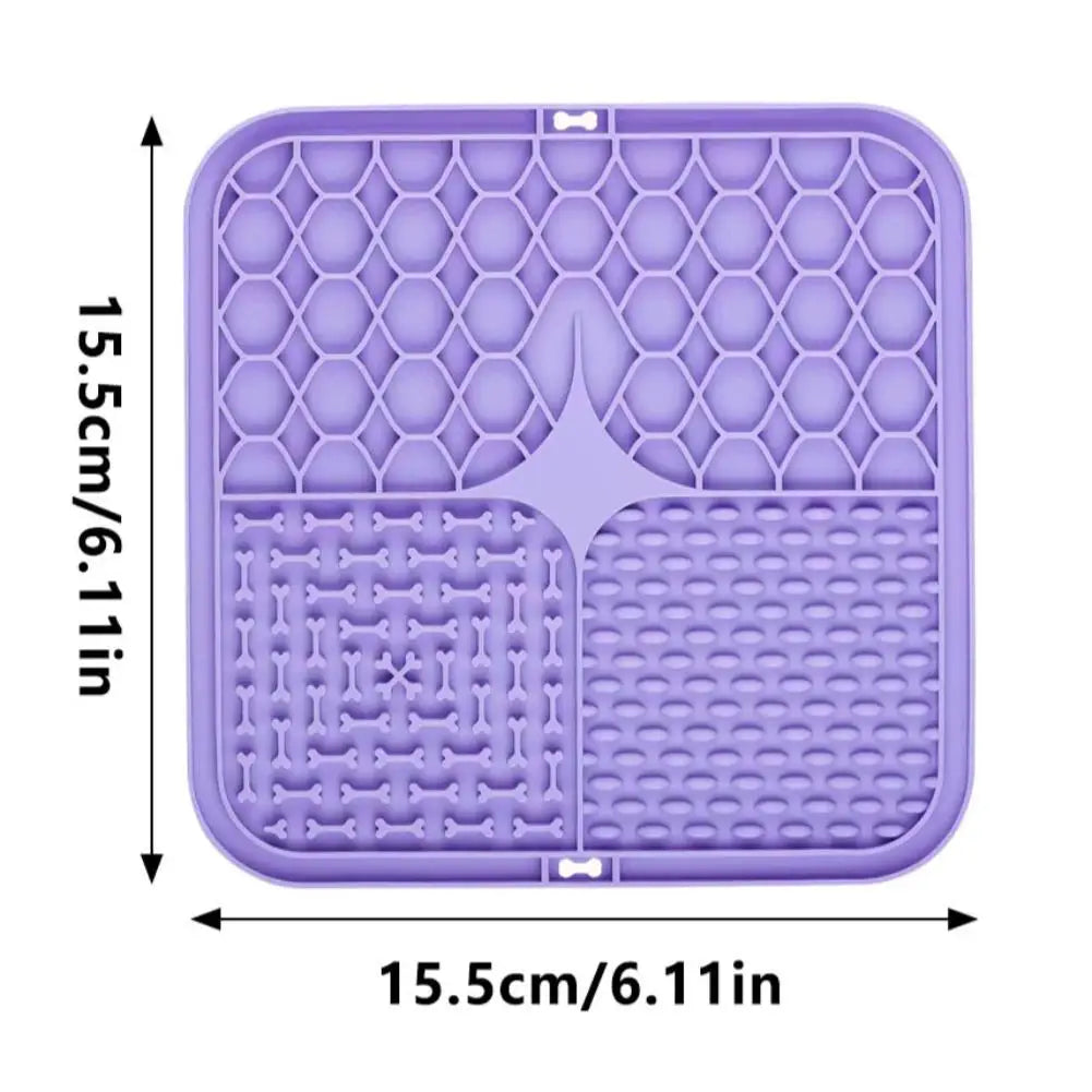 Silicone Dog & Cat Lick Mat Slow Feeder with Suction Cups Pet Slow Feeder Mat QXL