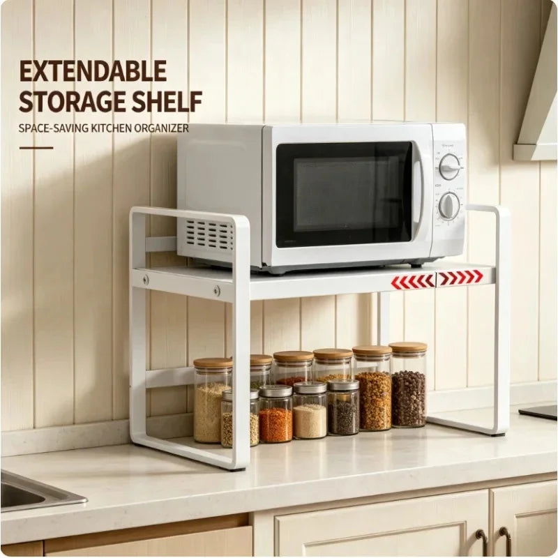 Expandable Kitchen Cabinet Organizer | Multi-Level Storage Rack Cabinet Storage Rack QXL