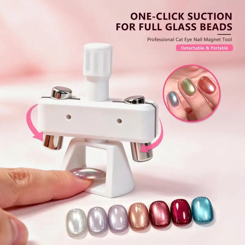 Cat Eye Nail Magnet | Glass Bead Gyroscope Manicure Tool Nail Art Magnet QXL