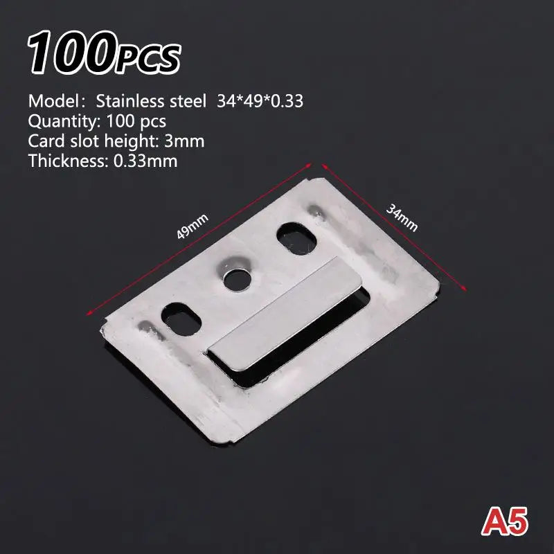 100-Pack Metal WPC Wall Panel Clips | Fluted Cladding Fasteners Wall Panel Clips QXL A5