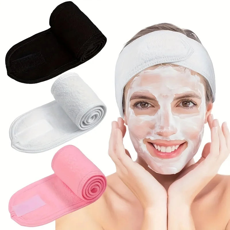 Women's Adjustable Wide Headband – Spa, Makeup & Yoga Wide Hair Headband QXL