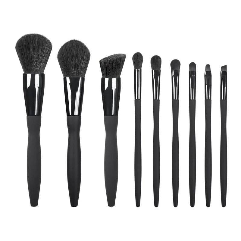 9-Piece Black Diamond Waist Makeup Brush Set for Beginners Makeup Brush Set QXL