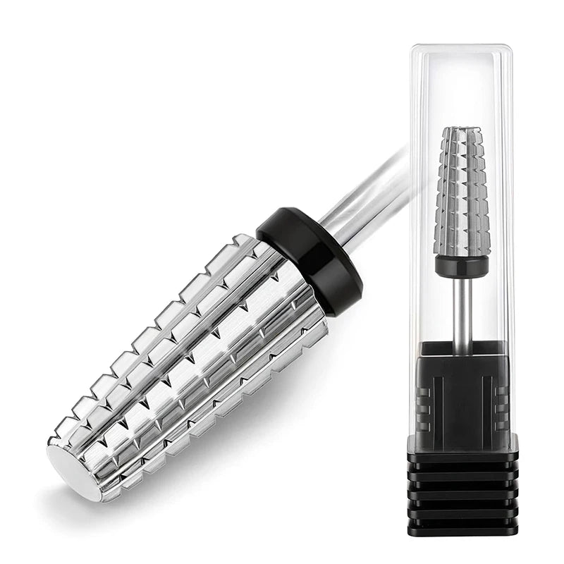 5-in-1 Tungsten Carbide Nail Drill Bit 3/32 Shank | FUMOSIK Nail Drill Bit QXL Black XC