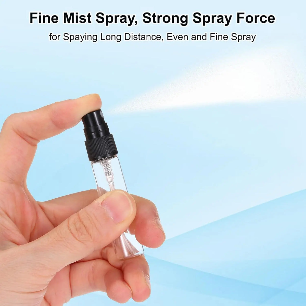 40-Pack Mini Glass Perfume Vials 5ml & 10ml | Refillable Sample Glass Perfume Vials QXL