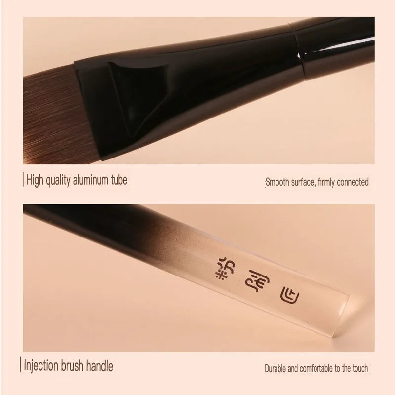 Flat Blade Foundation Brush – Seamless Liquid Makeup Applicator Foundation Makeup Brush QXL