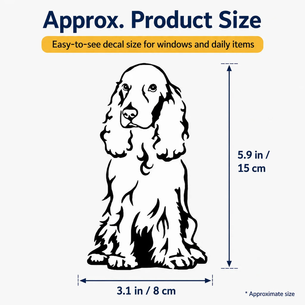 Cocker Spaniel Vinyl Decal | Waterproof Car & Laptop Sticker Vinyl Decal Sticker QXL