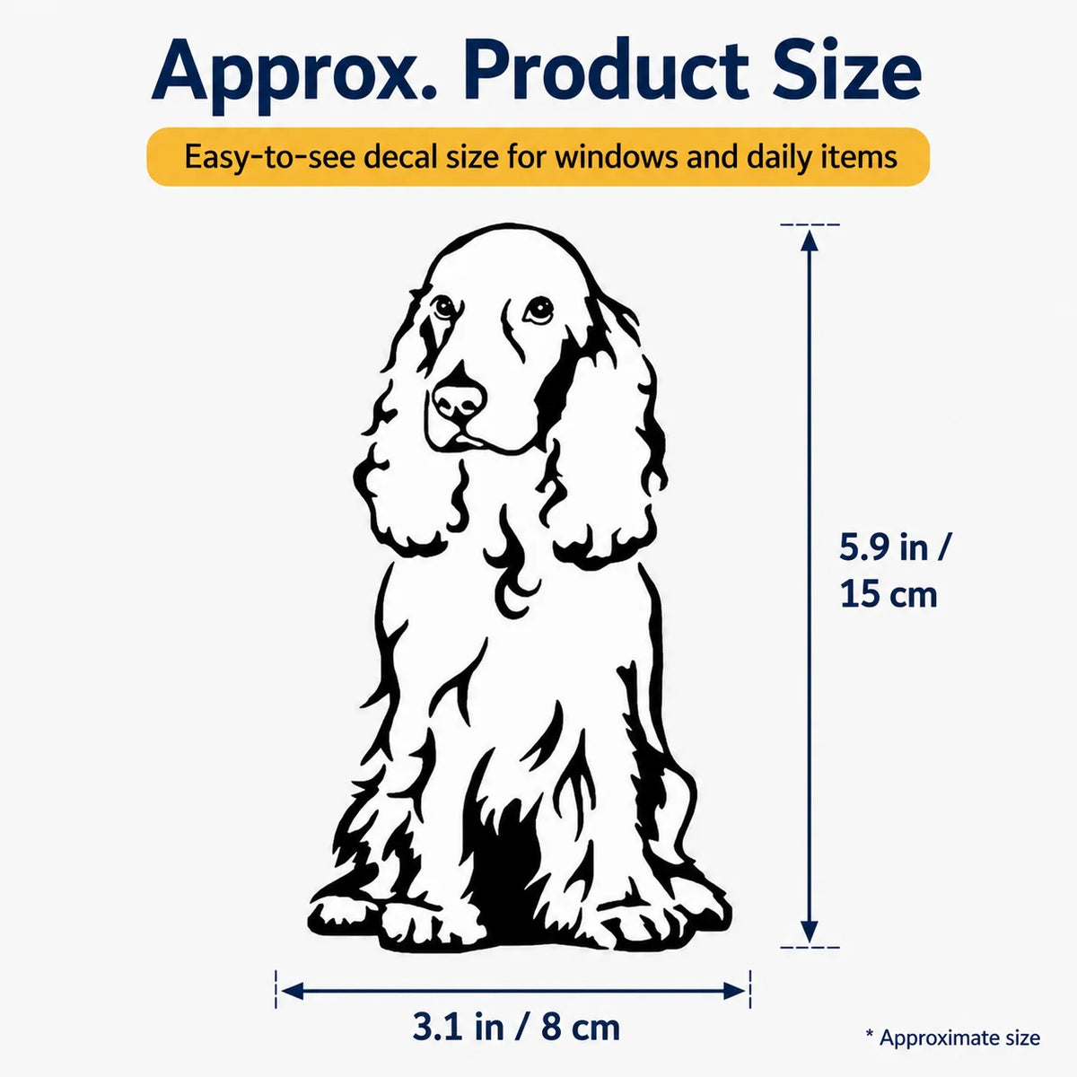 Cocker Spaniel Vinyl Decal | Waterproof Car & Laptop Sticker Vinyl Decal Sticker QXL