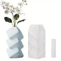 3-Tier Oblique Square Silicone Mold | Geometric Vase DIY Craft Silicone Craft Mold QXL White