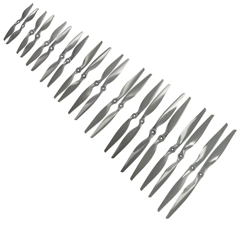 RC Nylon Propellers 7x5–10x7" CW/CCW 2-Blade + Adapter Rings RC Aircraft Propeller QXL