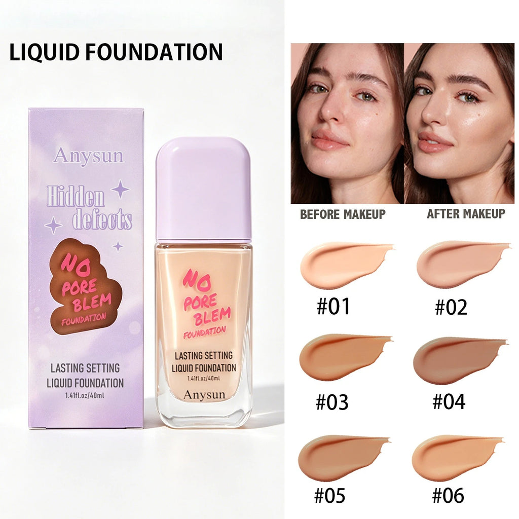 Matte Liquid Foundation – Hydrating Long-Wear All Skin Types Liquid Foundation QXL
