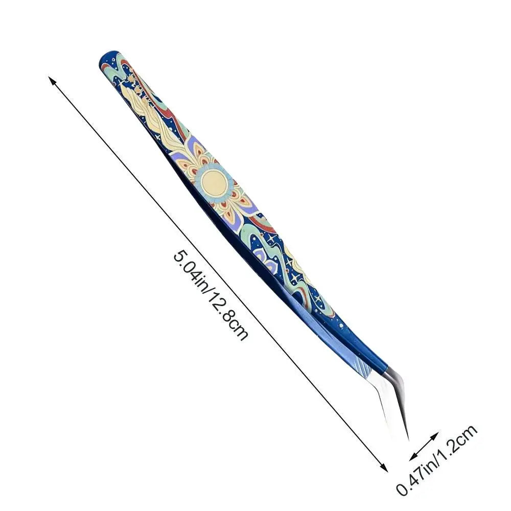 Anti-Static Curved Lash Tweezers | Stainless Steel Extensions Eyelash Tweezers QXL