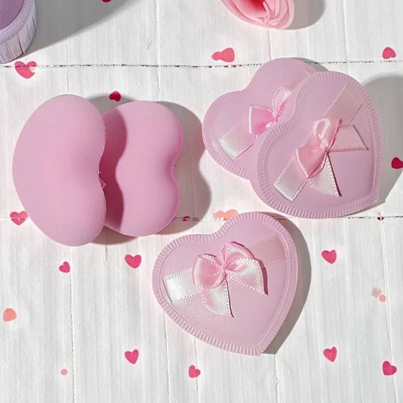 Heart Bow Makeup Puff for BB Cream & Foundation – 5/10 Pack Makeup Sponge Puff QXL