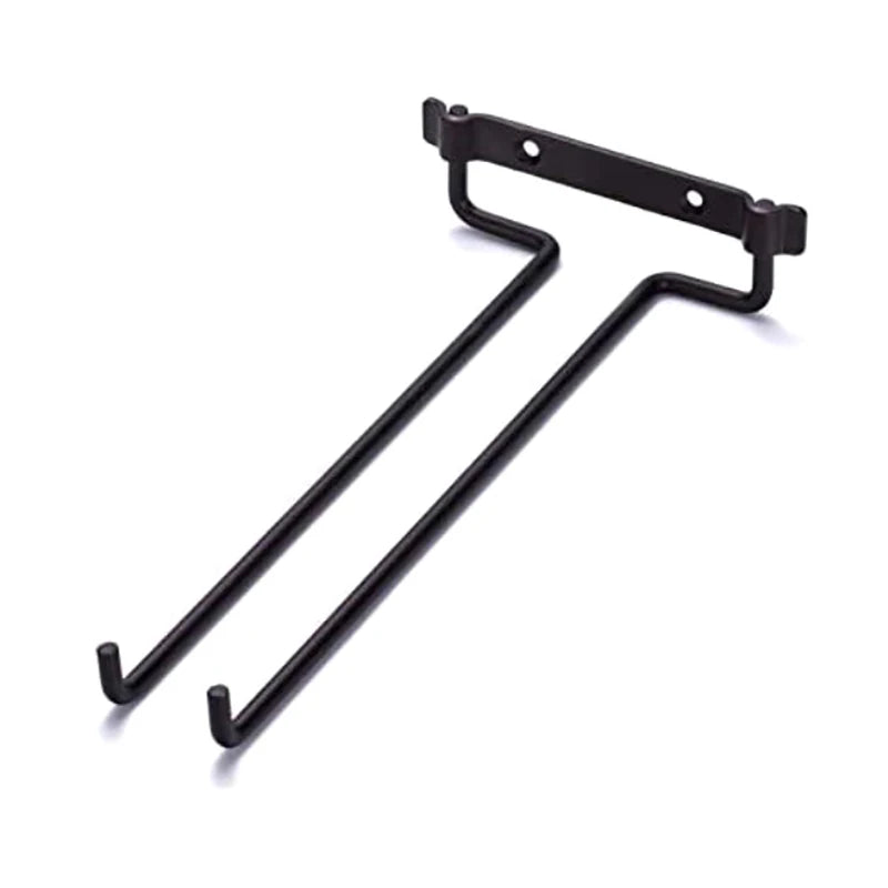 Wall-Mount Black Iron Stemware Rack | Wine Glass Holder Stemware Rack QXL 1PCS