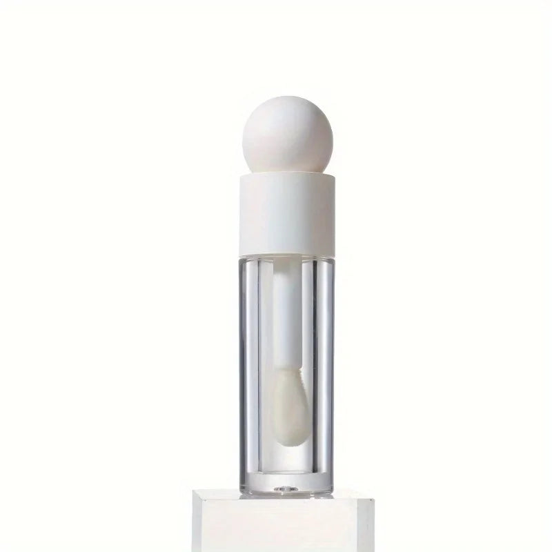 5ml Empty Lip Gloss Tubes | Large Brush Head, Matte Pink & Clear Lip Gloss Packaging QXL white