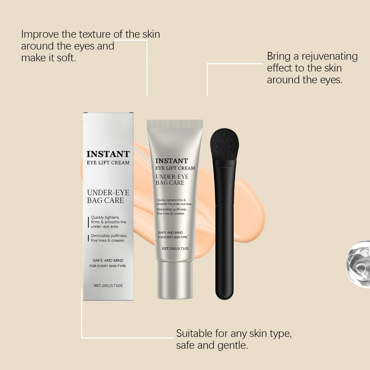 20g Eye Lift Cream | Firming, Anti-Aging & Dark Circle Cream Eye Lift Cream QXL