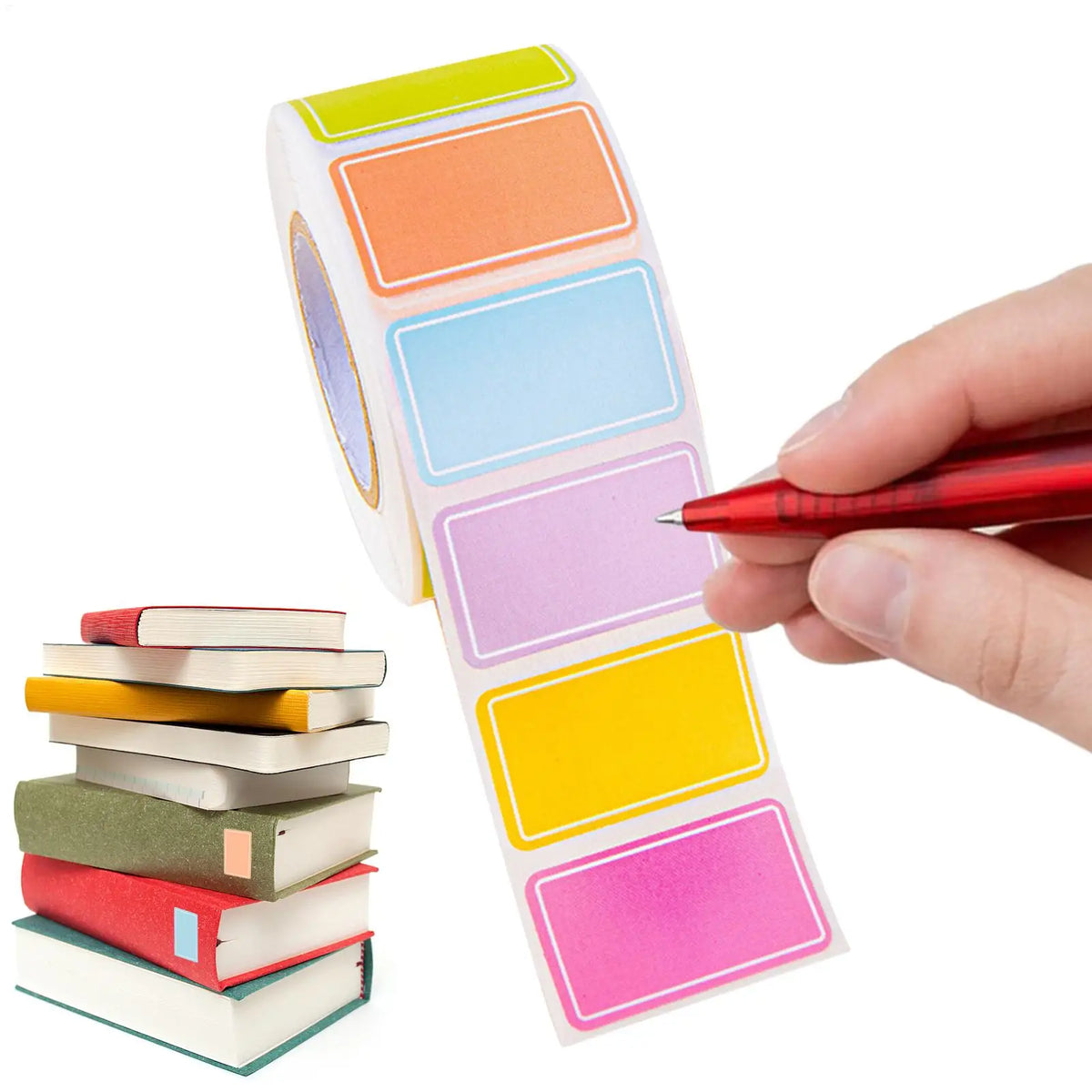 500-Pc Waterproof Color Coding Labels | Removable Sticker Roll Color Coding Labels QXL