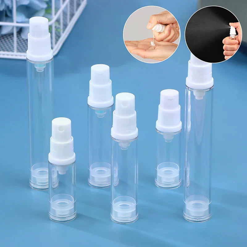 Mini Refillable Vacuum Pump Bottle 5/10/15ml | Travel Cosmetic Vacuum Pump Bottle QXL
