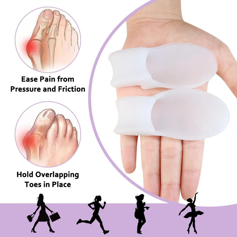 Gel Toe Separator & Bunion Corrector Spacer | 2/4/8-Pack Gel Toe Separator QXL