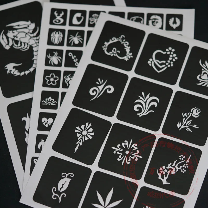 635-Piece Tattoo Stencil Book | Body Art Drawing Templates Tattoo Stencil Set QXL