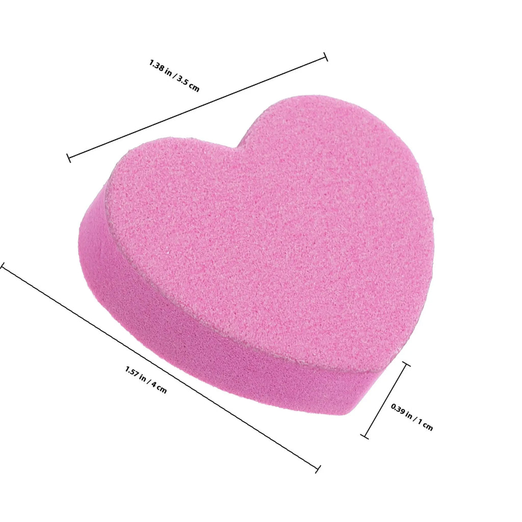 50-Pack Heart Shape Dual-Sided Sponge Nail Buffer Files Sponge Nail Buffer QXL