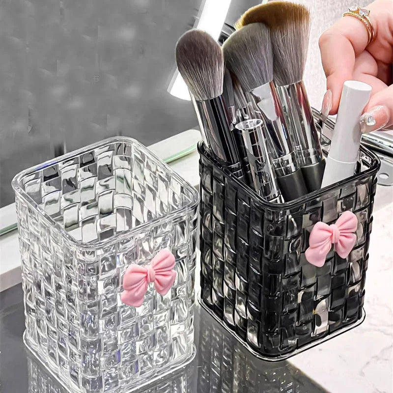 Clear Acrylic Makeup Brush Holder & Desk Organizer Makeup Brush Organizer QXL