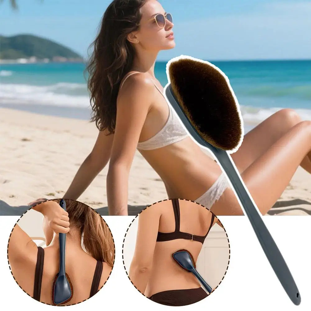 Long Handle Back Lotion Applicator Brush | Self Tanner Tool Lotion Applicator Brush QXL