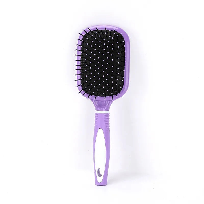 Air Cushion Massage Comb with Mirror | Anti-Static Paddle Brush Hair Massage Brush QXL PURPLE 1pc