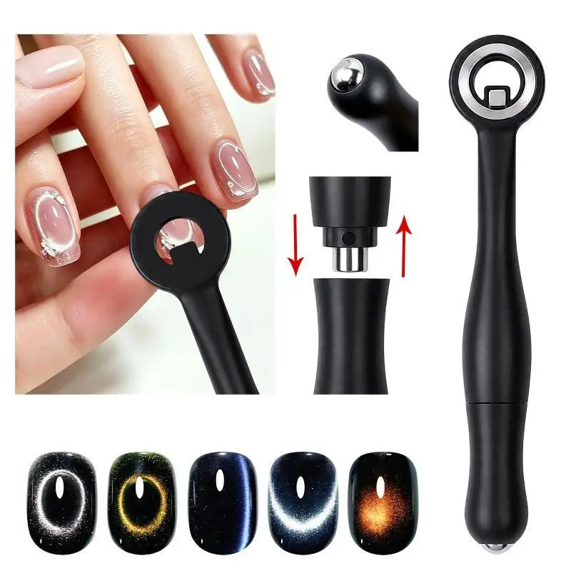 3-in-1 Cat Eye Nail Magnet Stick | Dual-Head Neodymium Tool Nail Art Magnet QXL