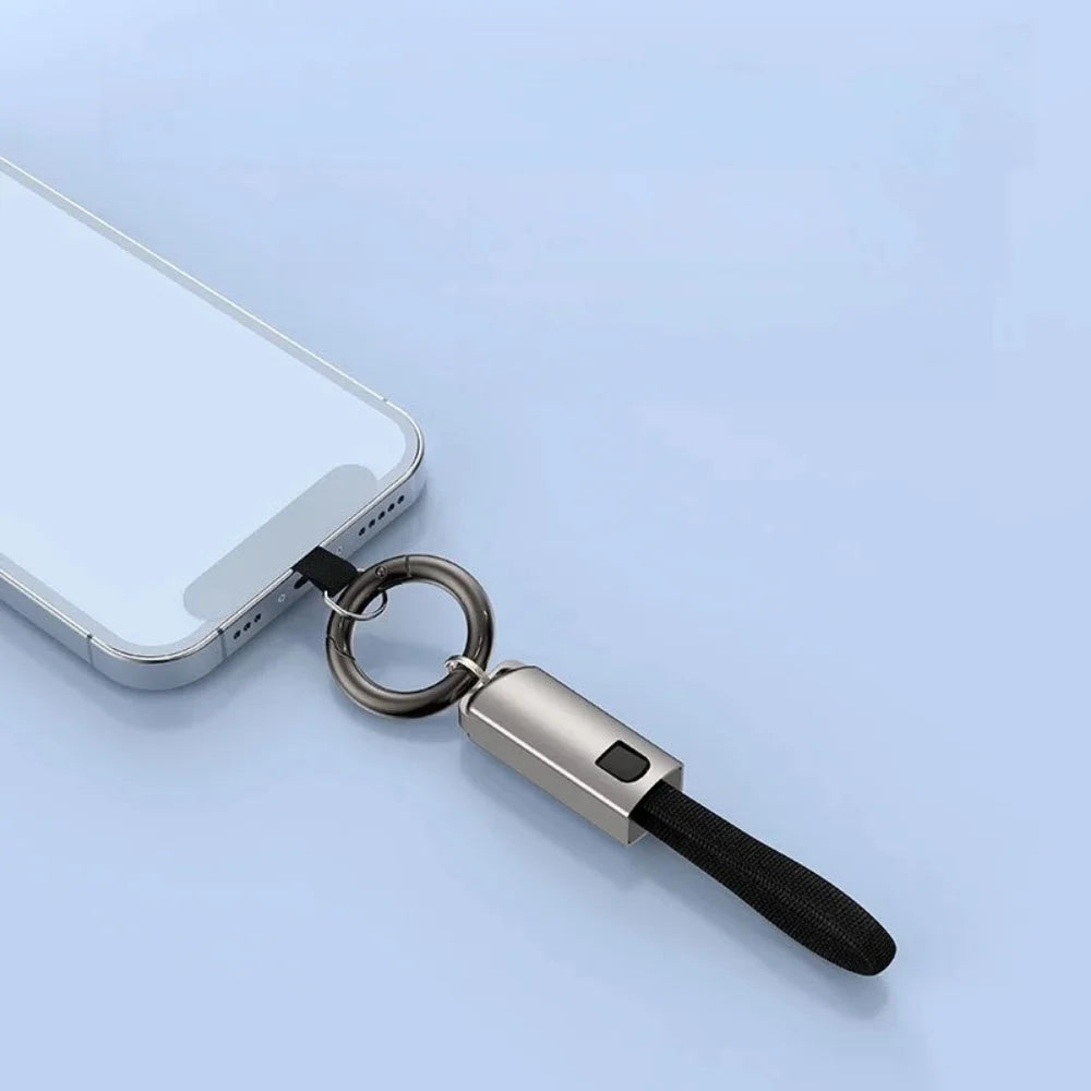 Keychain USB-C Cable PD 65W 3A Fast Charging 10cm Short Cord USB-C Charging Cable QXL