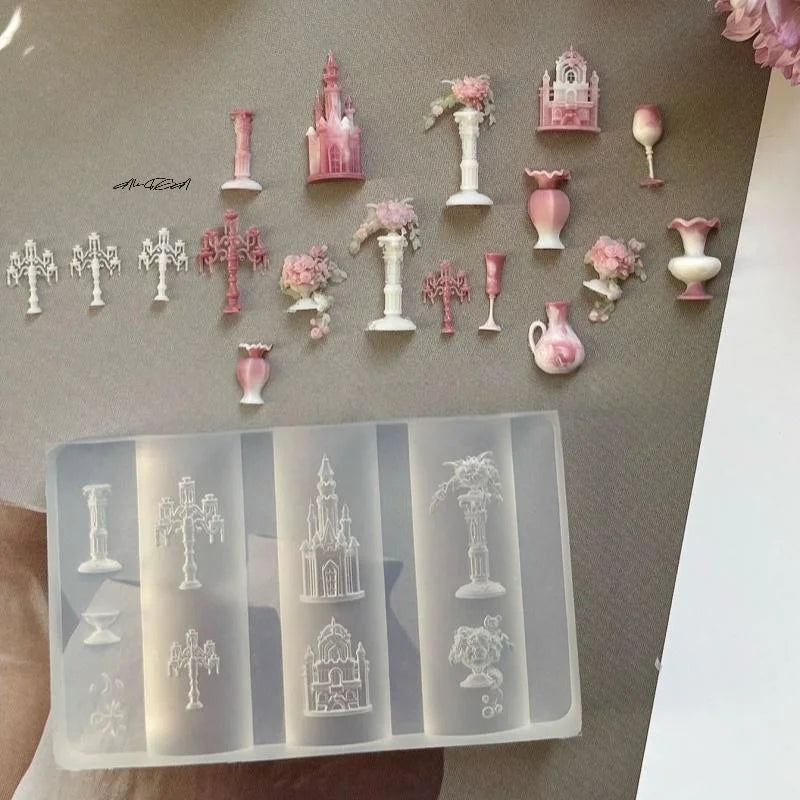 3D Silicone Nail Mold – Flower, Bow & Butterfly DIY Nail Art Silicone Nail Mold QXL