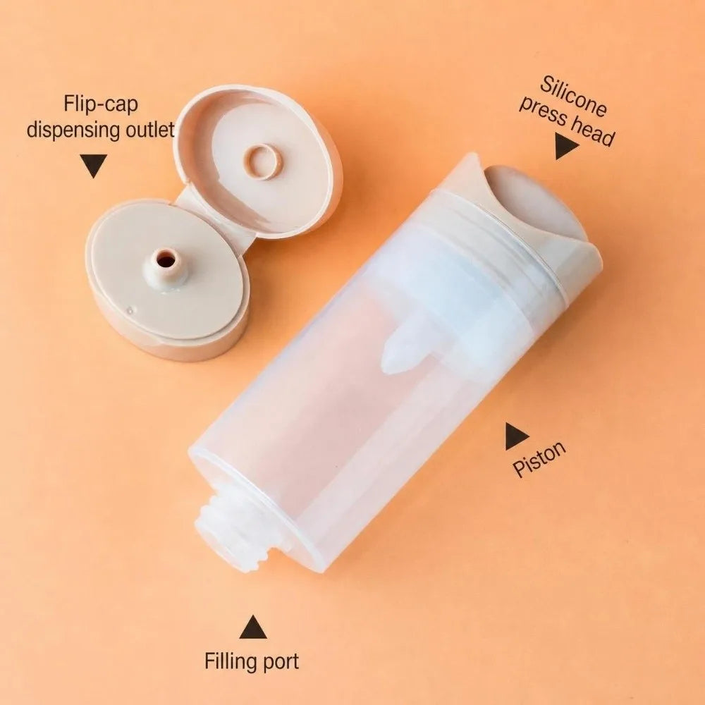 50/80ml Leakproof Vacuum Airless Pump Travel Bottles Refillable Airless Pump Travel Bottle QXL