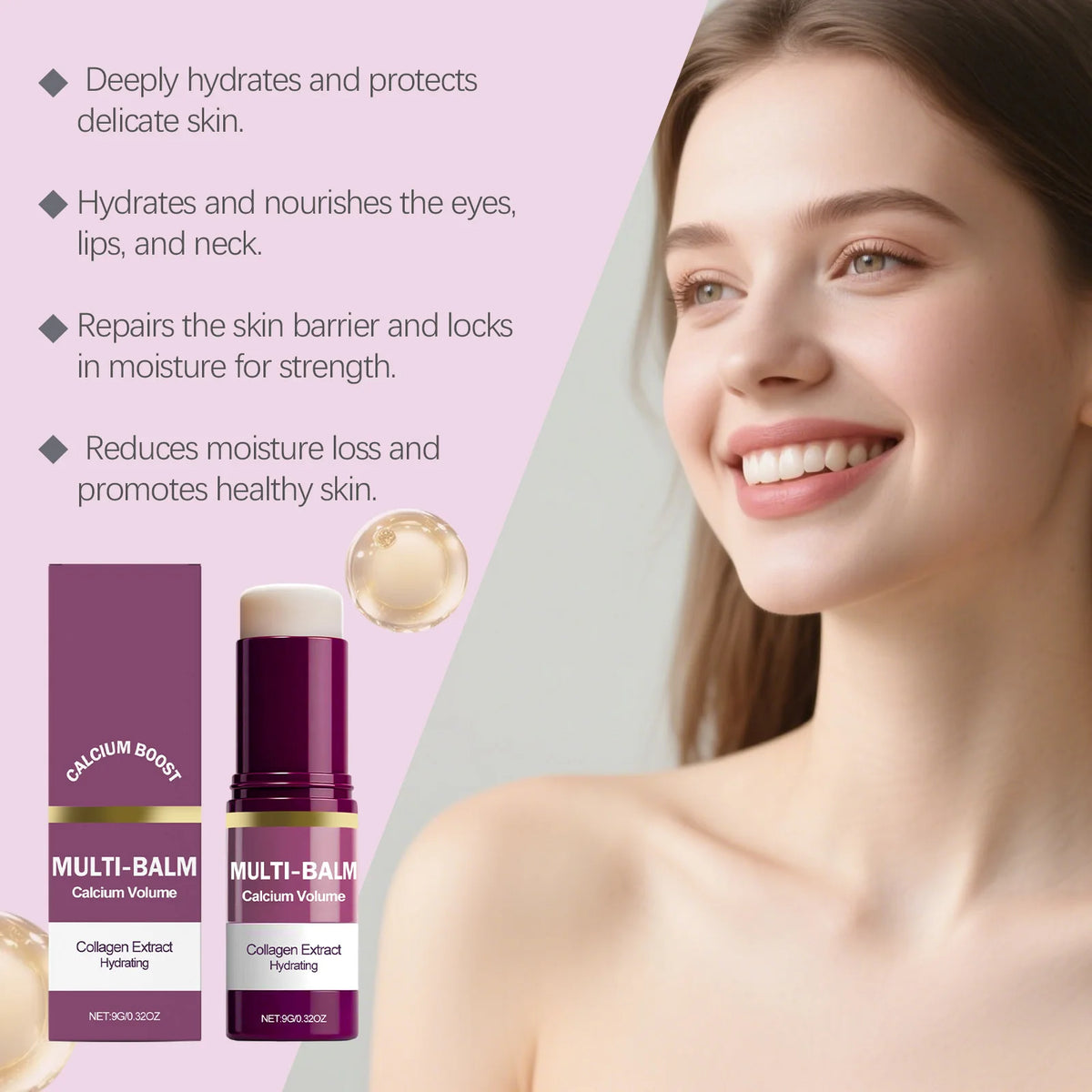 Calcium Solid Cream Stick | Anti-Aging Face Moisturizer Anti-Aging Cream Stick QXL