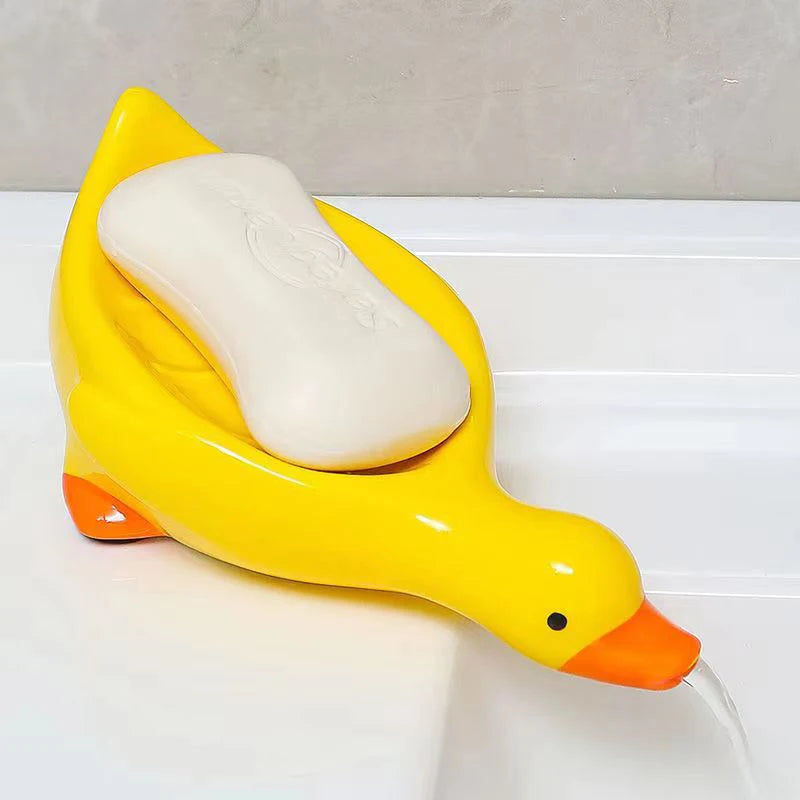 Yellow Duck Soap Dish | Draining Soap Box Bathroom Accessory Soap Dish QXL