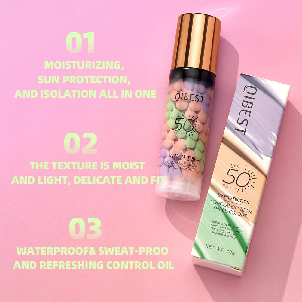 QIBEST 2-Pack Liquid Concealer & Face Primer Foundation Set Concealer & Primer Set QXL