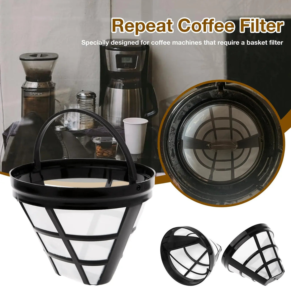 Reusable Cone Coffee Filter | Stainless Steel Mesh Basket Coffee Filter QXL