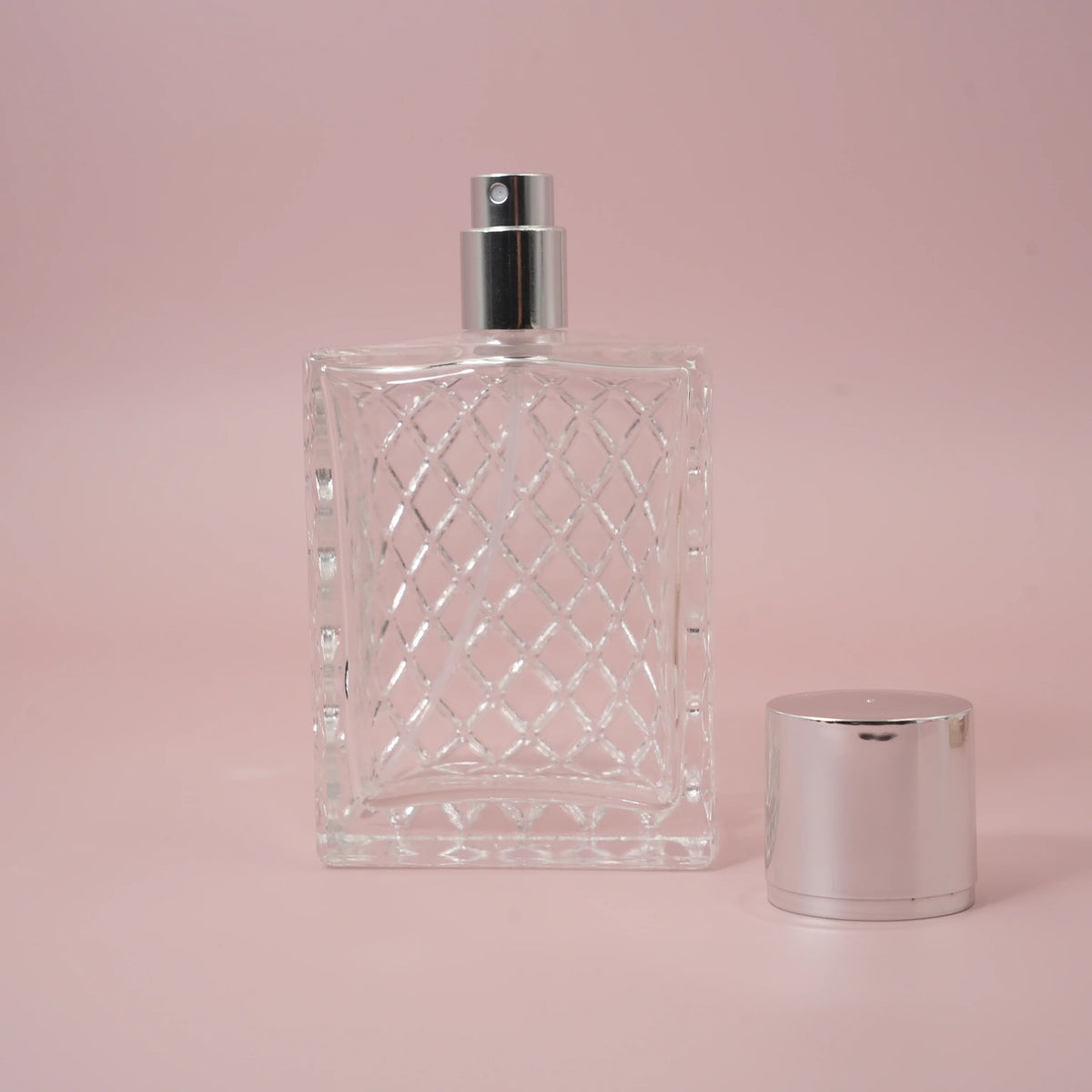 100ml Refillable Glass Perfume Spray Bottle | Portable Atomizer Perfume Spray Bottle QXL Silver 100ml Glass