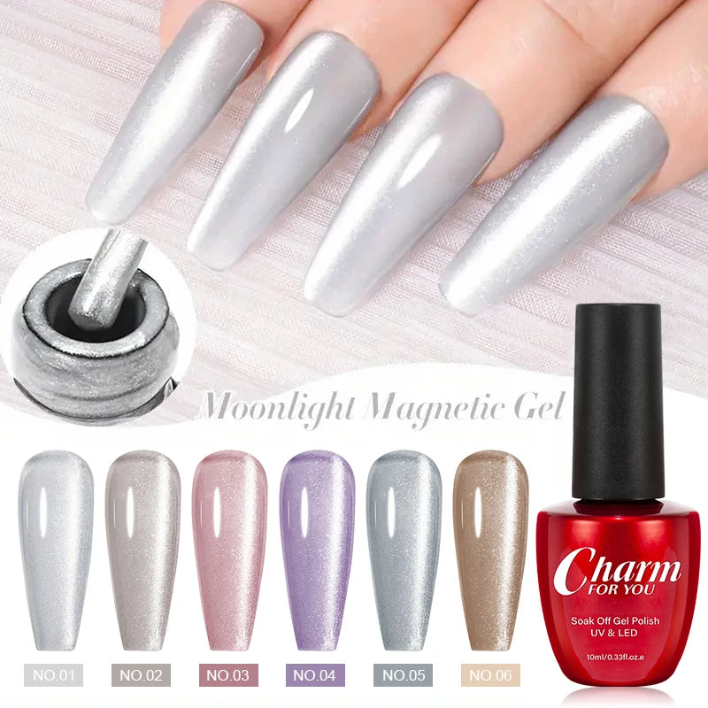 Magnetic Cat Eye Gel Nail Polish | Glass Bead UV Gel 10ml Magnetic Gel Polish QXL