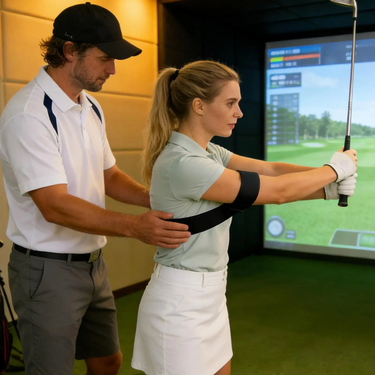 Adjustable Golf Swing Trainer Arm Band for Men, Women & Beginners Golf Swing Trainer QXL