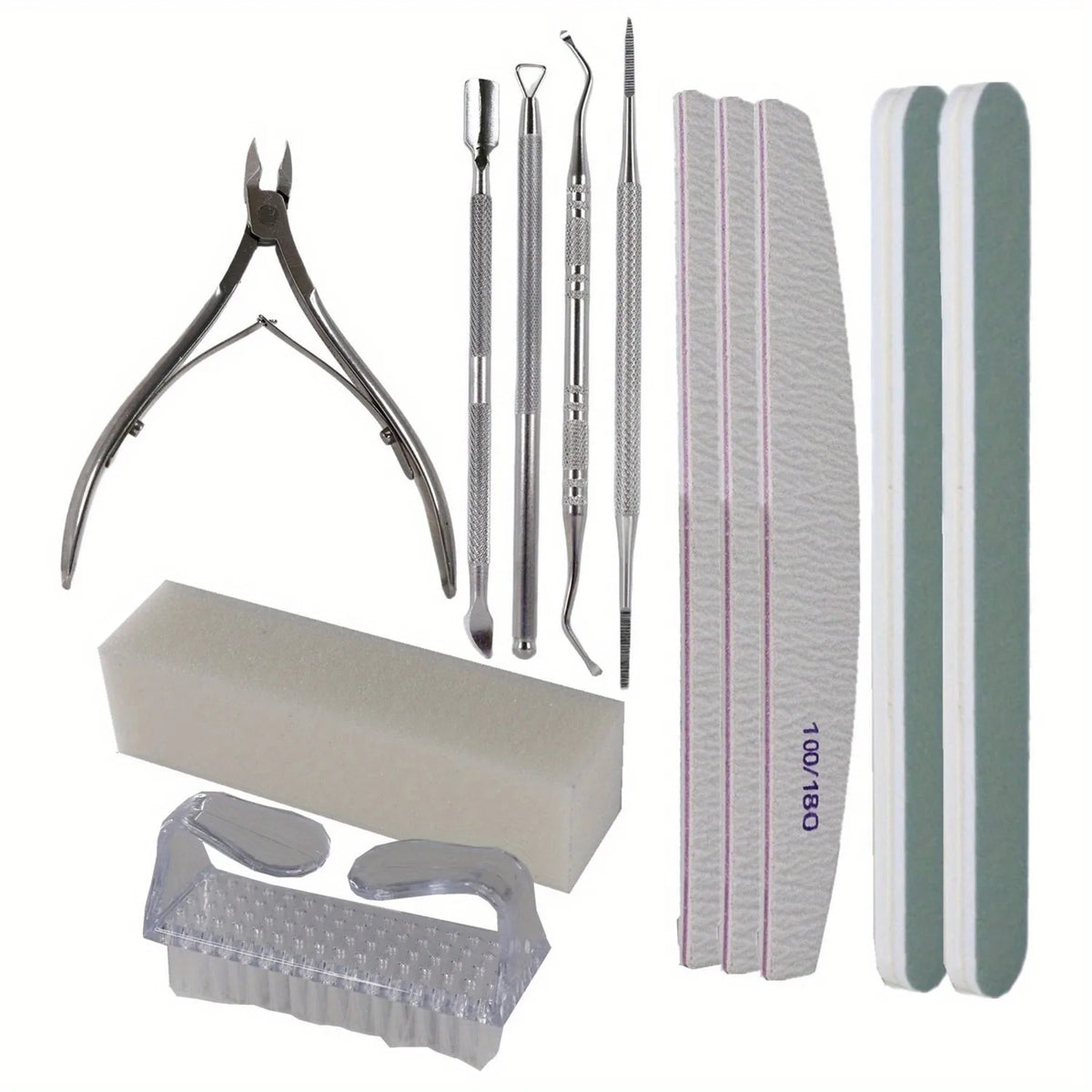Professional Cuticle Nipper Set | Pusher, Buffer & Peeler Kit Cuticle Tool Set QXL