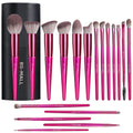 18-Piece Long-Handle Makeup Brush Set | Red Professional Kit Makeup Brush Set QXL No logo 1 set