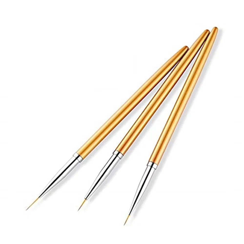 3-Pack Nail Art Liner Brushes | French Stripe & UV Gel Set Nail Art Liner Brush QXL A