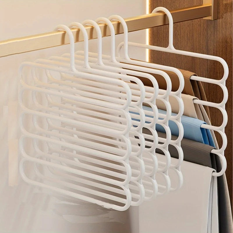 S-Type Multi-Layer Pants Rack | Space-Saving Closet Hanger Pants Hanger Rack QXL