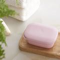 Portable Soap Box with Lid, Waterproof Seal & Drain Tray Travel Soap Box QXL PINK