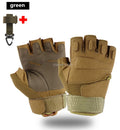 Tactical Gloves Half & Full Finger | Airsoft Hiking Hunting Tactical Gloves QXL half finger green M