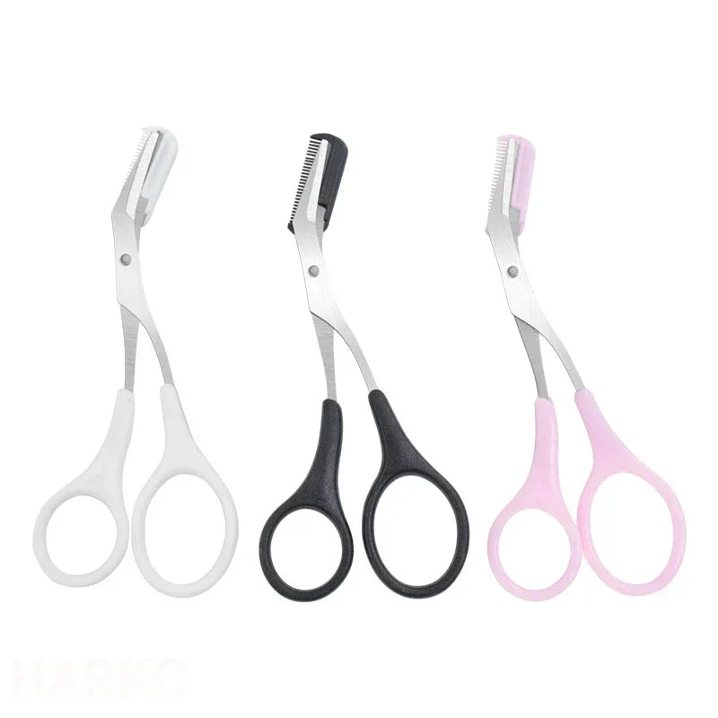 Vvocci Stainless Steel Eyebrow Scissors with Comb Trimmer Eyebrow Scissors QXL