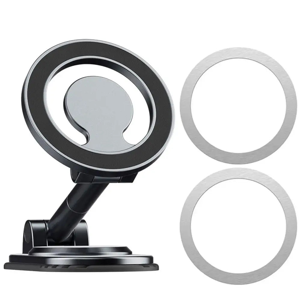 Magnetic Car Phone Mount | 1080° Adjustable GPS Holder Magnetic Car Mount QXL Black